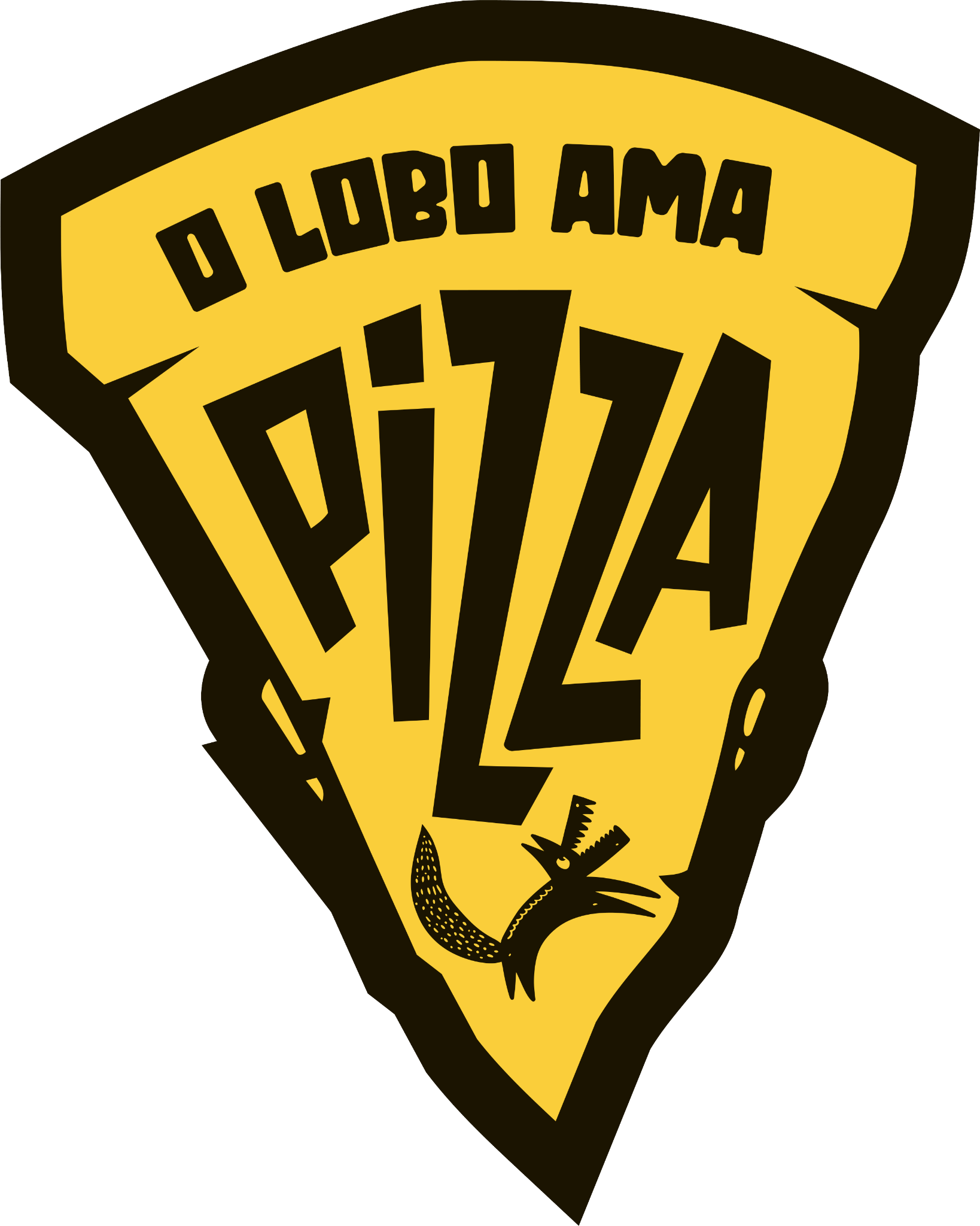 Selo O Lobo Ama Pizza
