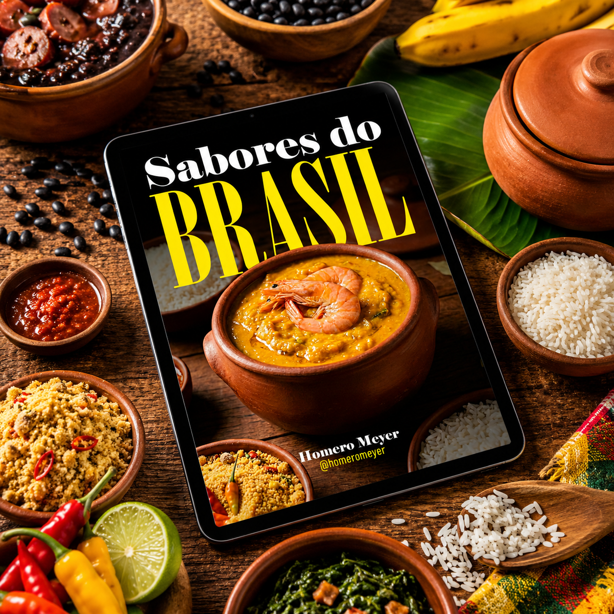 Arte original do e-book Sabores do Brasil, de Homero Meyer