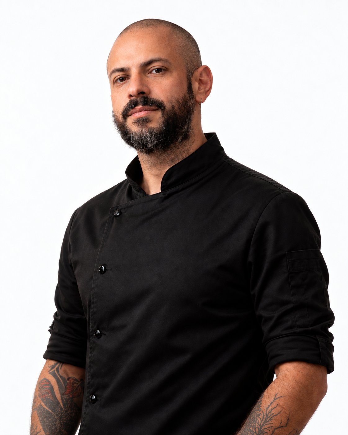 Homero Meyer caracterizado como cozinheiro